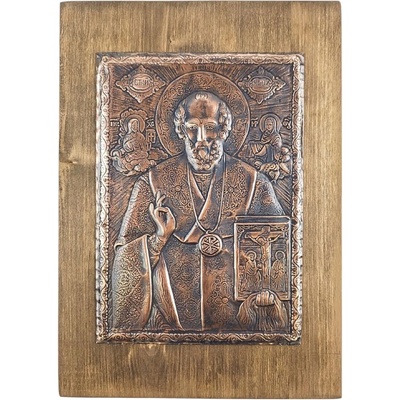 ГОЛЯМА МЕДНА ИКОНА СВЕТИ НИКОЛА