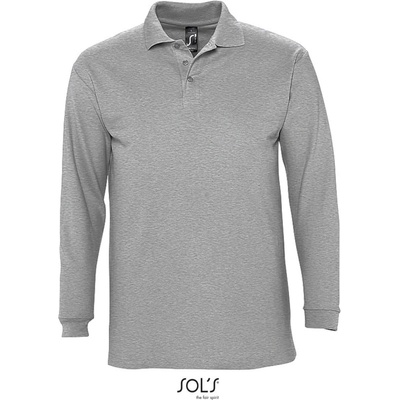 Sol´s Collection polokošile Perfect LSL Men dlouhý rukáv pánská Cot-25208707701 melír šedá