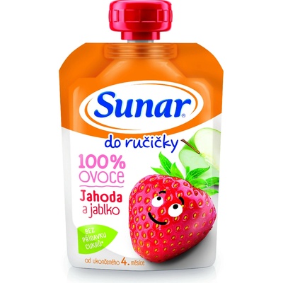 Sunar do ručičky Jahoda a jablko 4m+ 100 g