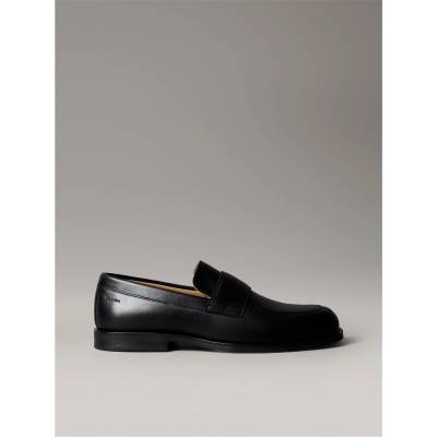 Calvin Klein Men's Leather Slip-On Cushioned Loafers - Triple Black