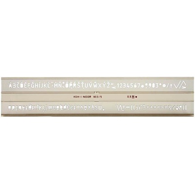 KOH-I-NOOR 748035 šablona písmenová kouřová