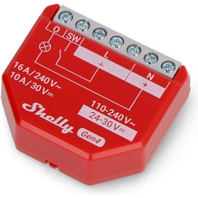 Shelly 1PM Gen4 2ks balení spínací modul s měřením spotřeby 1x 16A (WiFi, Bluetooth, Zigbee, Matter) SHELLY-1PM-GEN4-2-PACK – Hledejceny.cz