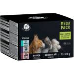 Pet Republic PetRepublic мокра храна за котки след стерилизация, парченца в деликатен сос, МИКС от 3 вкуса, 12x100g