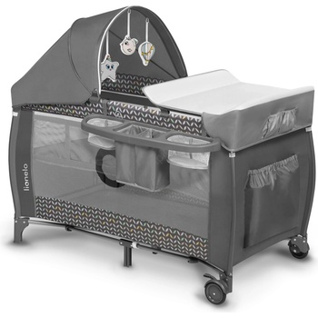 Lionelo - Детско креватче за пътуване SVEN PLUS сив (LN0142)