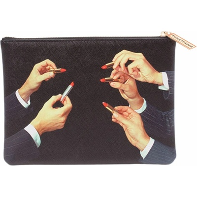 Seletti Taška TOILETPAPER LIPSTICKS 21 x 15,5 cm čierna