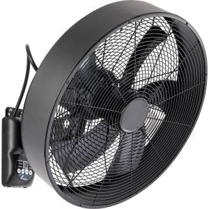 ZEVENTI - стенен вентилатор fanny 50w/230v черен + дистанционно управление (zv0050)