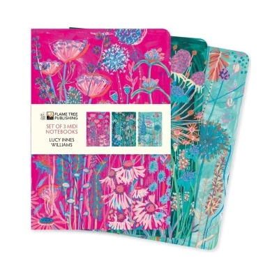 FLAME TREE Lucy innes williams set of 3 midi notebk | flame tree
