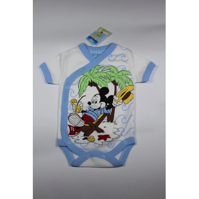 БЕЙБ ФЕШЪН ЕООД Боди с къс ръкав Мики на плаж, 62