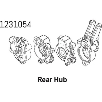 Absima 1231054 Rear Shaft Housing CR4.4