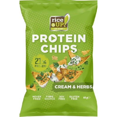 Rice Up Bezlepkový proteinový chips se smetanově cibulovou příchutí 60 g