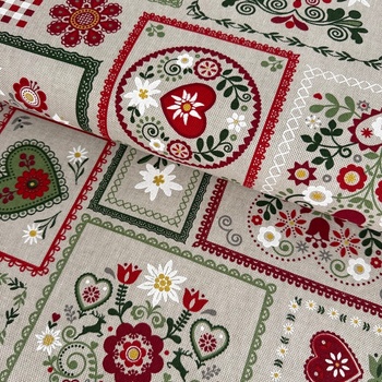 Bavlna režná - Krojovaný patchwork