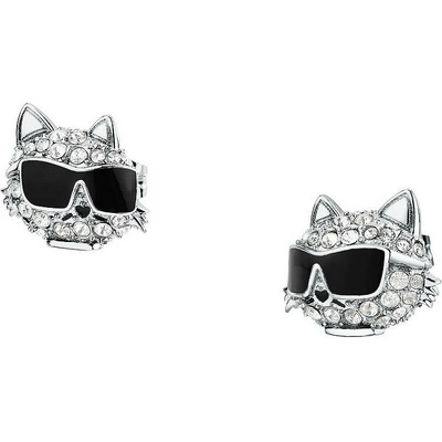 Karl Lagerfeld Ikonické náušnice s krystaly Choupette Charms KLAYD21