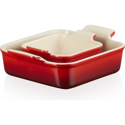 Le Creuset Форми за печене Le Creuset квадратни 13 + 20 см черешови 2 бр (69094000600006)