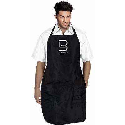 L3VEL3 černá barber zástěra
