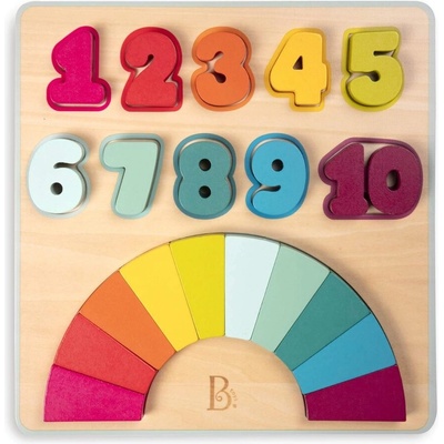 Battat Дървен пъзел, Battat, Числа, 21 части (BTBX1932G)