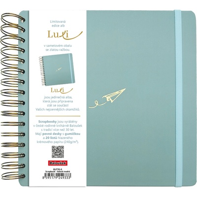 Scrapbook Luxi - 210x210 - lamino - ledově modrá