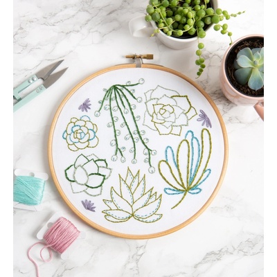Vyšívací sada Succulents Hawthorn – Zboží Dáma