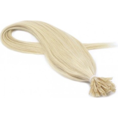 60cm 100% lidské vlasy pro metodu keratin 0,7g/pramen platina – Zboží Dáma