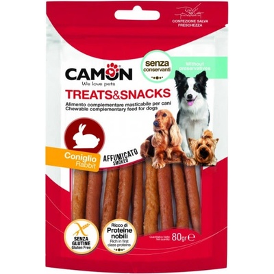 Camon Treats&Snacks Dog Údené králičie tyčinky 80 g