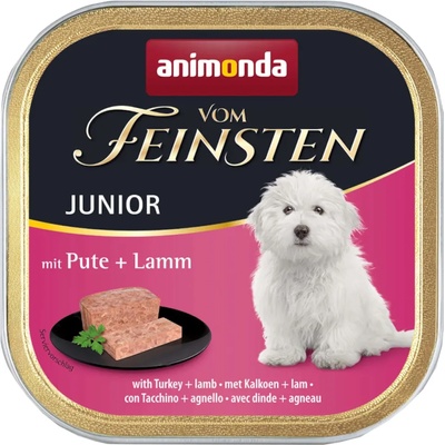 Animonda 6x150г Junior Animonda vom Feinsten, консервирана храна за кучета - пуешко и агнешко
