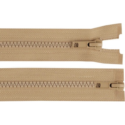 Stoklasa Zip kostěný No 5 dělitelný 2 jezdce / dvoucestný 65 cm bundový Balení: 1 ks, Varianta: 308 hnědá přírodní 308 hnědá přírodní