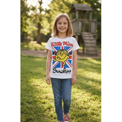Detské tričko little miss sunshine England biela