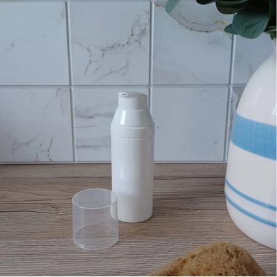 DomaLEP Airless lahvička 50 ml bílá, víčko transparentní