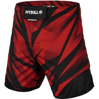 PitBull West Coast pánské šortky Grappling DOT CAMO 2 černo/červené