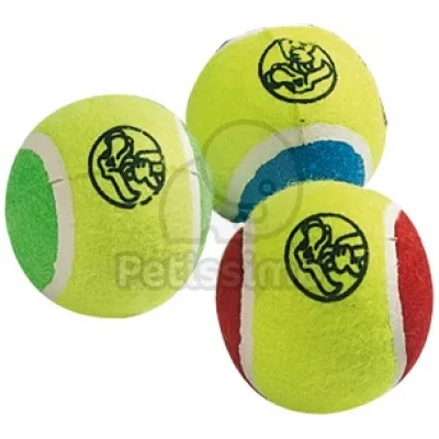 Flamingo играчка за кучета - шарена тенис топка 6 см