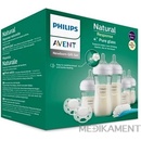 Dojčenské fľaše Avent Philips Novorodenecká štartovacia sada Natural Response sklenená transparentni