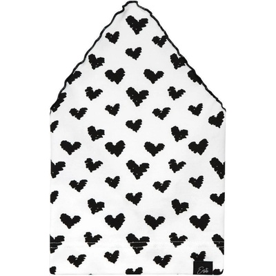 ESITO Detská šatka na hlavu Black heart biela