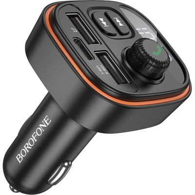 BOROFONE FM модулатор - Borofone (BC59 Heroic) - Bluetooth 5.4, 2x USB, Type-C, MP3 - Черен