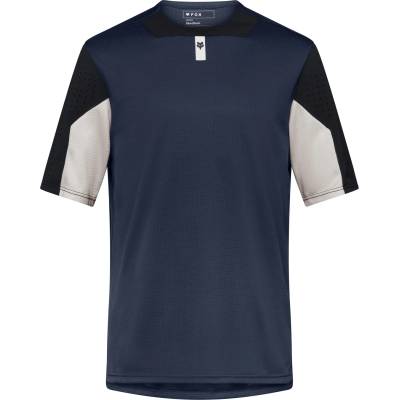 FOX Racing Мъжка фланелка с къс ръкав за колоездене FOX Racing Defend S/S Jersey Cycling jersey - Galaxy Blue (056-3990-0213)