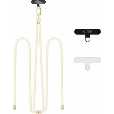Snúrka na krk Tech-Protect C7S Rope Crossbody šňůrka na mobil béžová