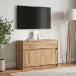 vidaXL ТВ шкаф 91 x 34 x 61 см Дъб артизан Инженерна дървесина (8010329)