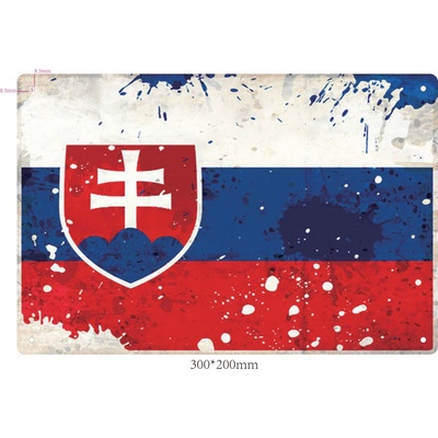 Ceduľa plechová vlajka Slovensko - farebná