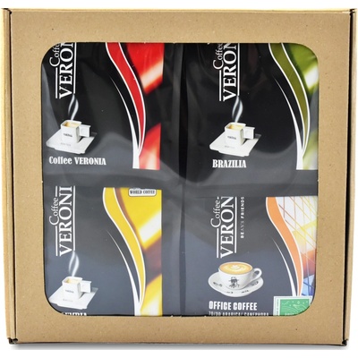 Coffee Veronia degustačný balík Bestseller zrnková 4 x 250 g