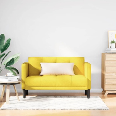 vidaXL Loveseat Sofa 111 cm textil žlutá