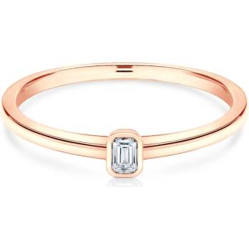 Image 1 of SAVICKI Годежен пръстен Pure: розово злато, диамант с шлифовка