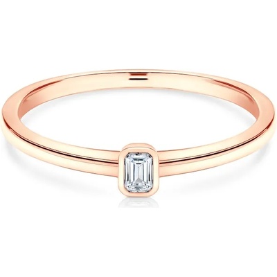 SAVICKI Годежен пръстен Pure: розово злато, диамант с шлифовка