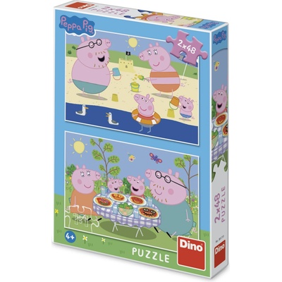 DINO Peppa Pig Na dovolené 2x48 dílků