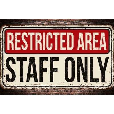 DIMEX ART Флизелинов фототапет табела - забранена зона 375 x 250 см