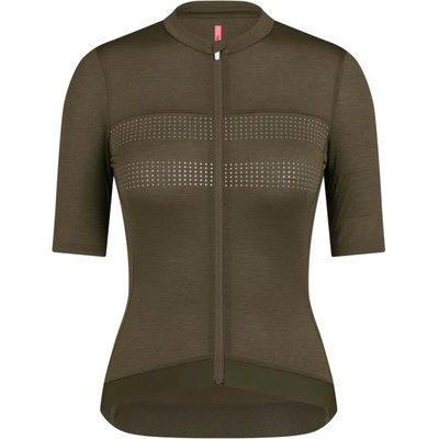 Rapha Women's Brevet Lightweight Jersey III dark olive/white dámsky