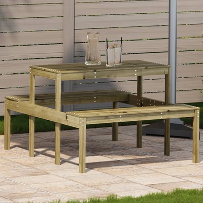 vidaXL Маса за пикник 110x134x75 см импрегнирано борово дърво (832561)