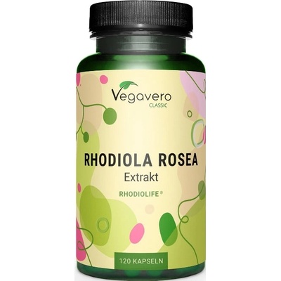Vegavero Rhodiola Rosea Extrakt, 200 mg, 120 капсули, Vegavero