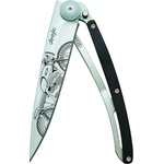 DEEJO 1cb053 tattoo / Ултралеко джобно ножче с дръжка от абаносово дърво (1cb053)