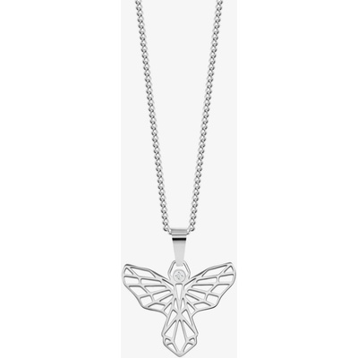 Preciosa Přívěsek Origami Angel, anděl z chirurgické oceli s kubickou zirkonií Preciosa 7440 00
