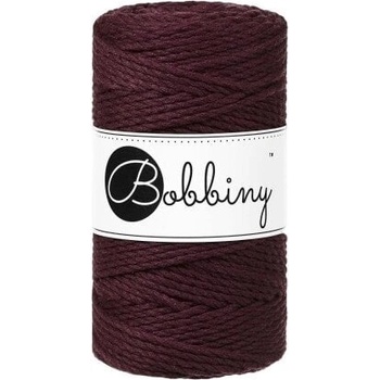 Bobbiny 3PLY Macramé Rope 3 mm 100 m Burgundy юта (TS-E091)