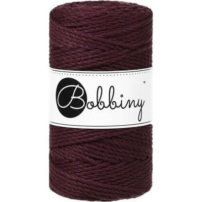 Bobbiny 3PLY Macramé Rope 3 mm 100 m Burgundy юта (TS-E091)