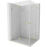 Mexen Lunar-F Duo сгъваема душ кабина 75 х 70 см, прозрачна, златиста четкана - 836-075L-070P-55-00 (836-075L-070P-55-00)